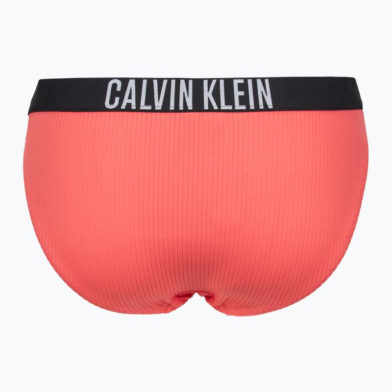 Spodní díl plavek Calvin Klein KW0KW02752 Intense Power Rib Bikini dazzlink coral 2