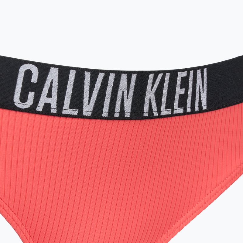 Spodní díl plavek Calvin Klein KW0KW02752 Intense Power Rib Bikini dazzlink coral 3