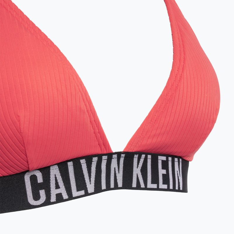 Horní díl plavek Calvin Klein KW0KW02750 Intense Power Rib Triangle-RP dazzling coral 3