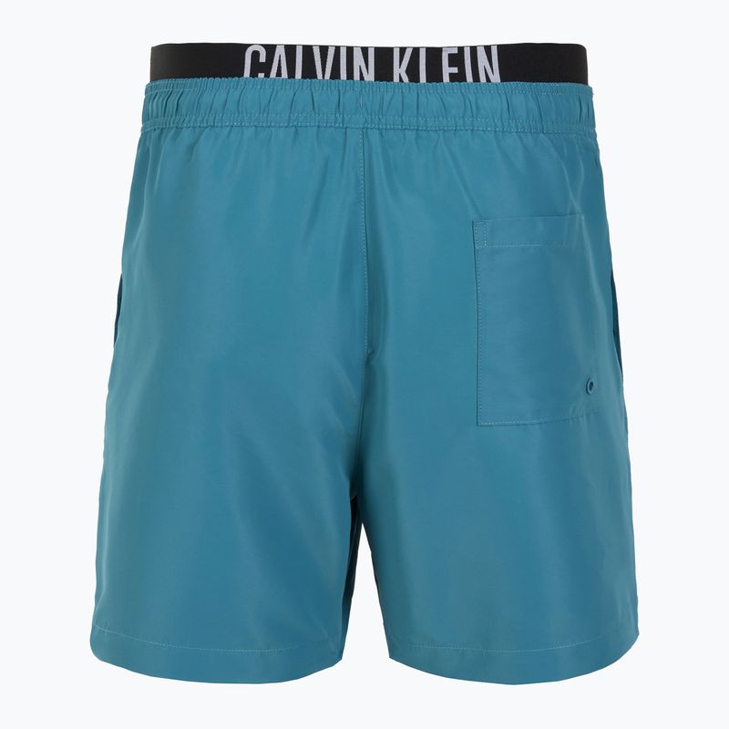 Pánské plavecké šortky Calvin Klein KM0KM01093 Intense Power Medium Double WB storm blue 2