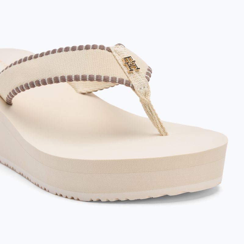 Dámské žabky Tommy Hilfiger Wedge Beach Sandal muslin 7