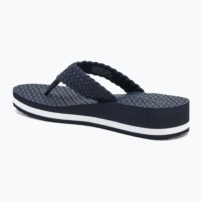 Dámské žabky Tommy Hilfiger Crochet Mid Beach Sandal space blue 3