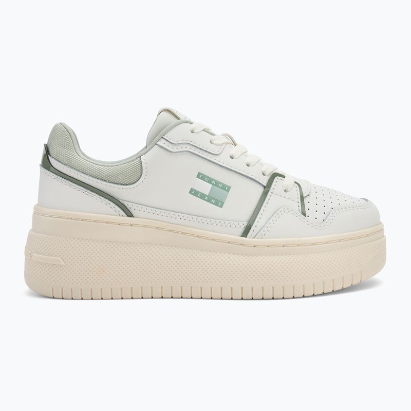 Dámské boty Tommy Jeans Retro Basket Flatform ecru/misty sage 2