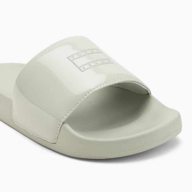 Dámské nazouváky Tommy Hilfiger Flag Pool Slide Patent misty sage 7