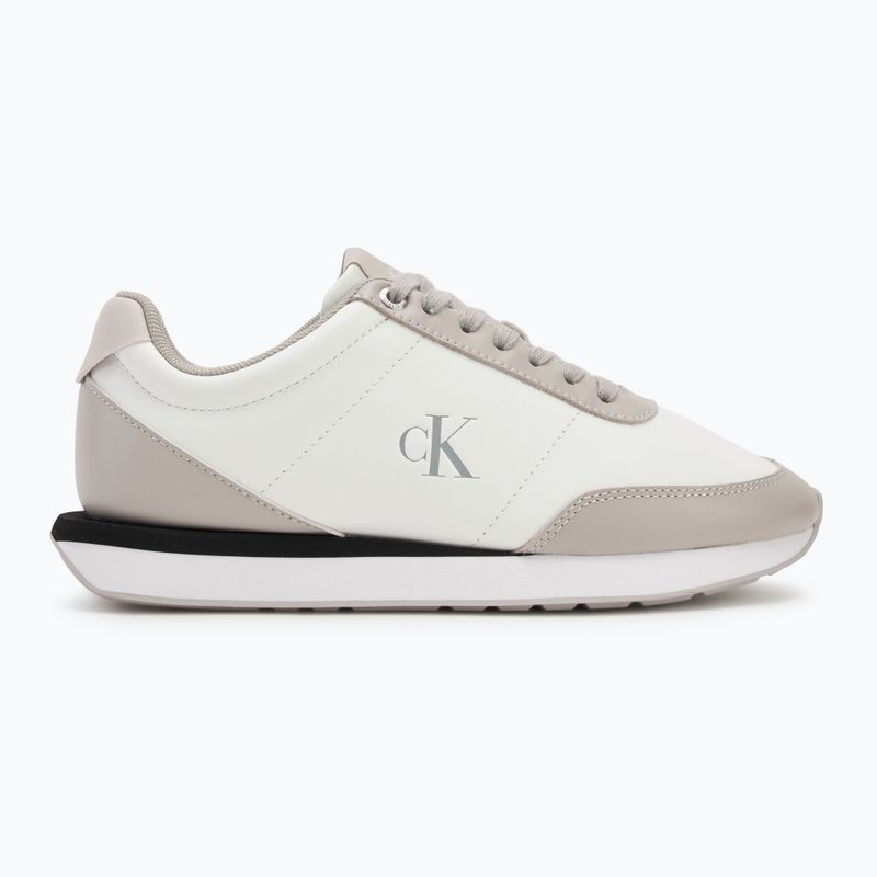 Dámské tenisky Calvin Klein YW0YW01942 Retro Runner Lace Up Leather MG bright white/chateau 2