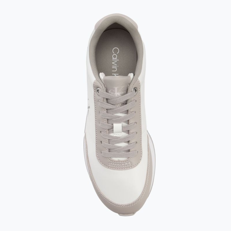 Dámské tenisky Calvin Klein YW0YW01942 Retro Runner Lace Up Leather MG bright white/chateau 5