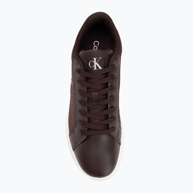 Dámské boty Calvin Klein YW0YW01781 3 Cupsole Laceup PU MG burgundy/bright white 5