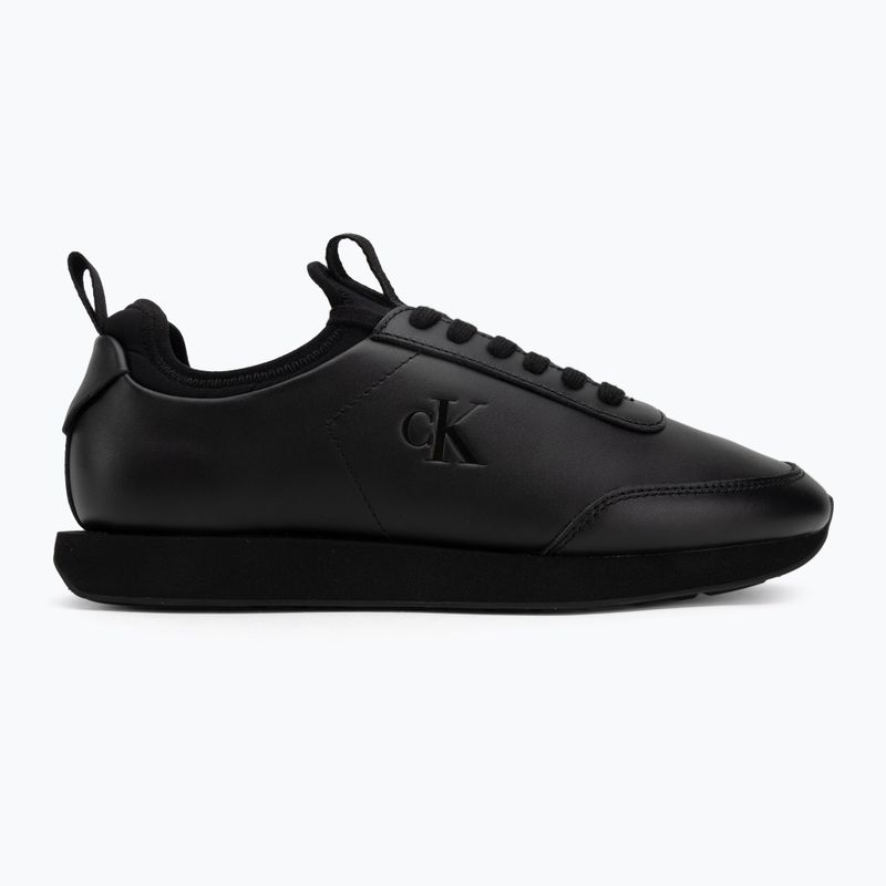 Pánské boty Calvin Klein YM0YM01362 Retro Runner Sock Laceup Leather triple black 2