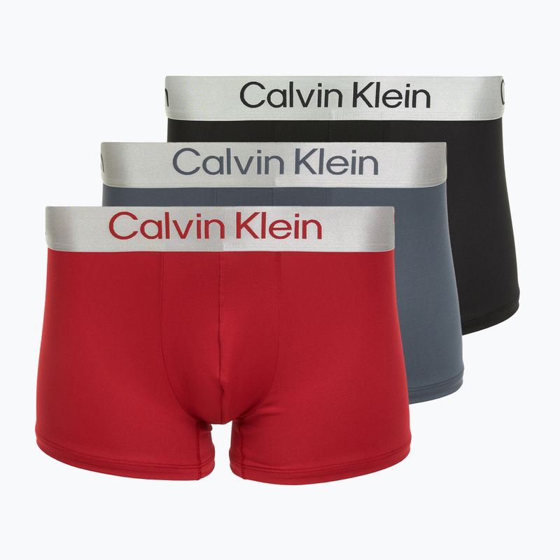 Boxerky Calvin Klein LV00NB4269 Trunk 3 páry black/adrenaline rush/white/black
