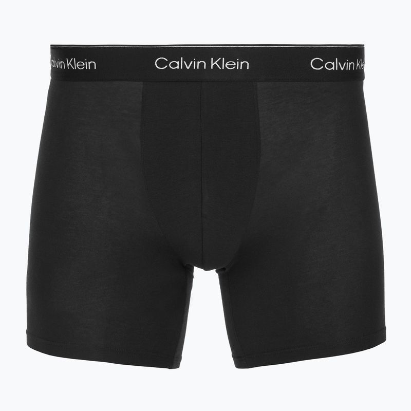 Boxerky Calvin Klein LV00NB4394 Brief 3 páry black/chalk logo/black/curry 2