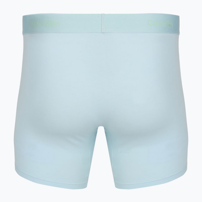 Boxerky Calvin Klein LV00NB4477 Brief 3 páry patina green/shoreline/iridescent blue 3