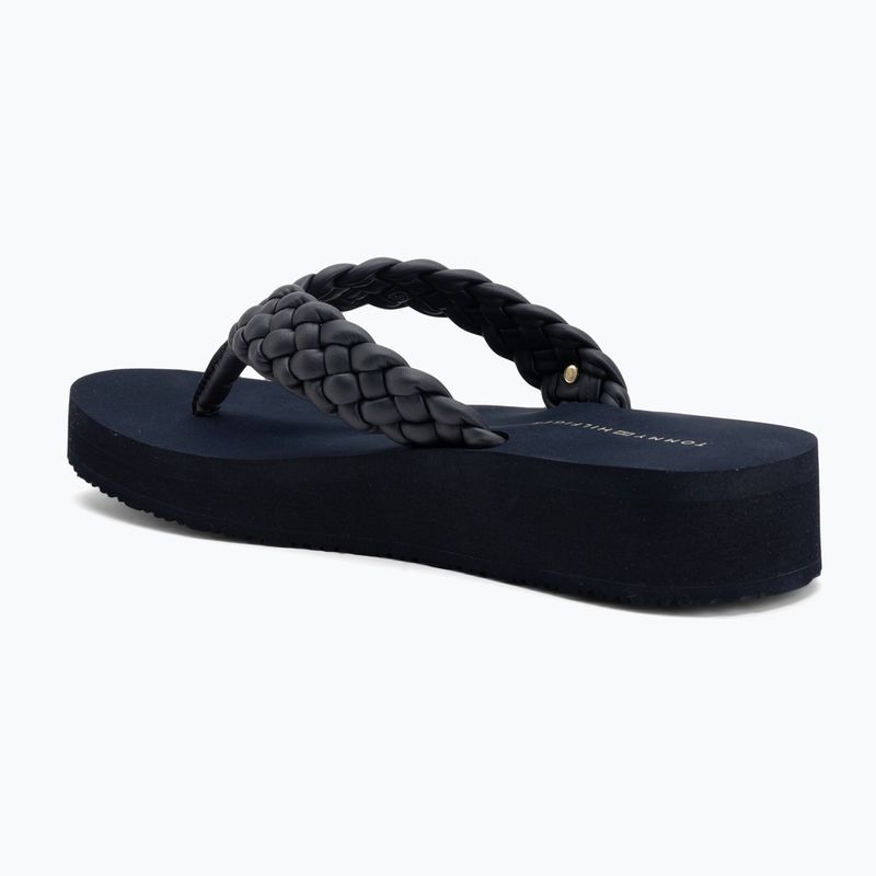 Dámské žabky Tommy Hilfiger Wedge Cornrow Beach space blue 3