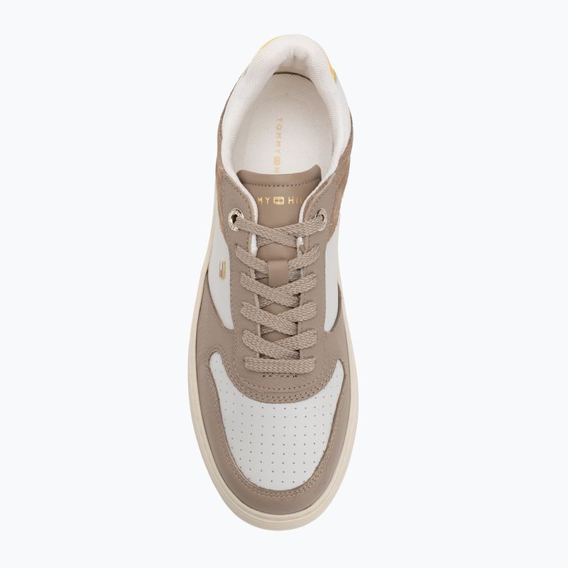 Dámské boty Tommy Hilfiger Sporty Cupsole Tumbled Leather coastal taupe/ecru/yellow 5