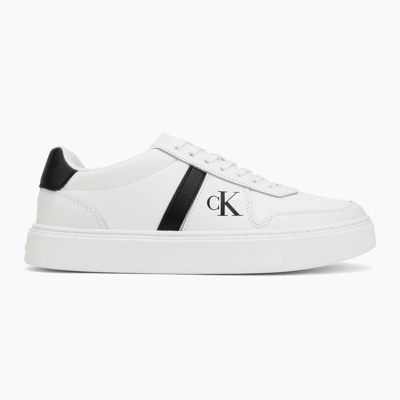 Pánské boty Calvin Klein HM0HM02237 Classic Cups Lace Leather EMB Tongue bright white/black 2