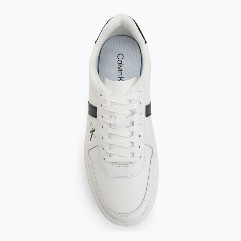 Pánské boty Calvin Klein HM0HM02237 Classic Cups Lace Leather EMB Tongue bright white/black 5