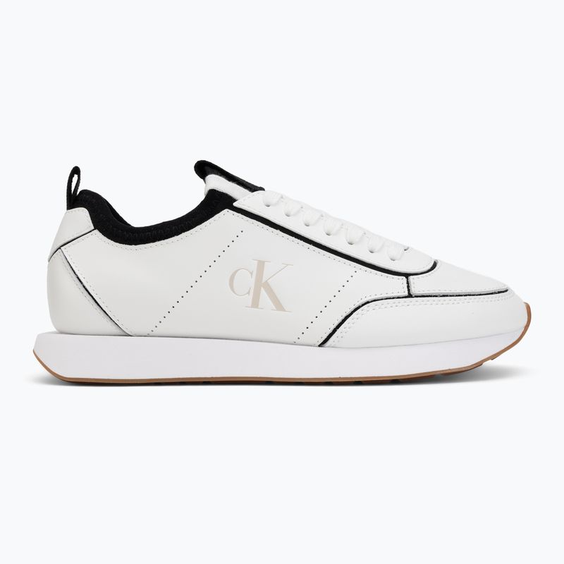 Dámské boty Calvin Klein HW0HW02994 Retro Runner Sock Patch Leather bright white/black 2