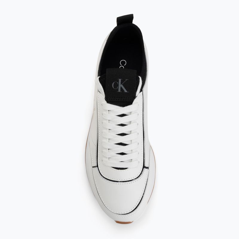 Dámské boty Calvin Klein HW0HW02994 Retro Runner Sock Patch Leather bright white/black 5