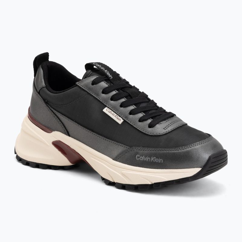 Dámské boty Calvin Klein HW0HW02999 Hike Runner Organza Met Leather gun metal/bordeaux