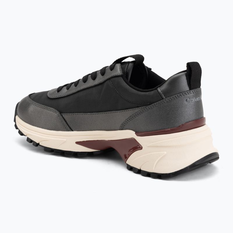 Dámské boty Calvin Klein HW0HW02999 Hike Runner Organza Met Leather gun metal/bordeaux 3
