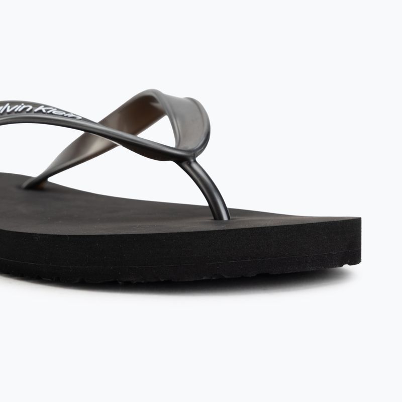 Dámské žabky Calvin Klein HW0HW02956 Tpu Metallic triple black 7