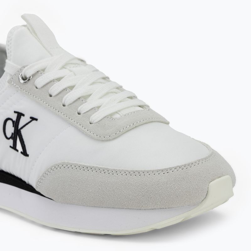 Dámské boty Calvin Klein YW0YW02060 Retro Runner Sock Laceup Mix Mat bright white/black/marshmallow 7