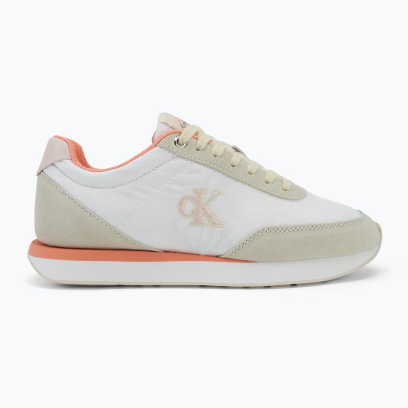 Dámské boty Calvin Klein YW0YW01990 Retro Runner Lace Up Nylon Mg brilliant white/light cashew/pink 2
