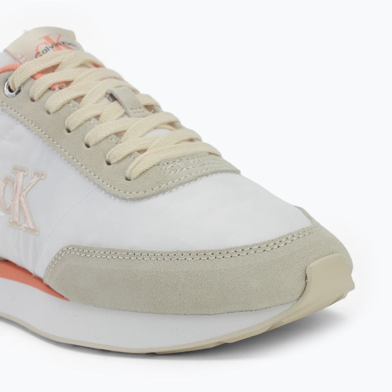 Dámské boty Calvin Klein YW0YW01990 Retro Runner Lace Up Nylon Mg brilliant white/light cashew/pink 7