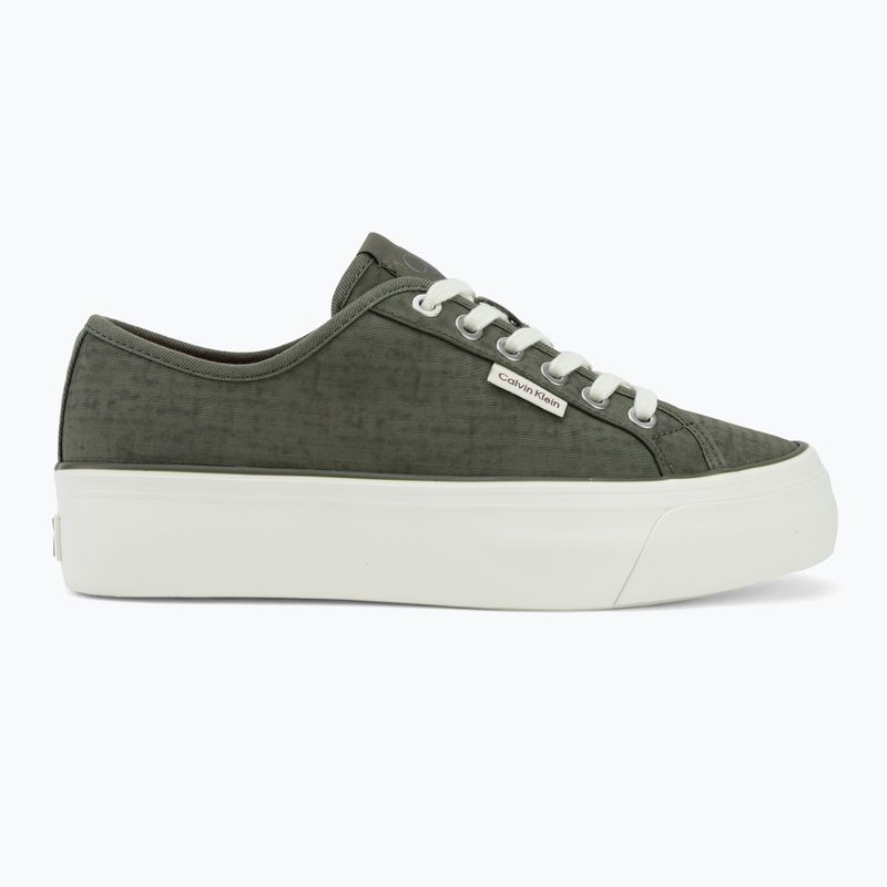 Dámské boty Calvin Klein HW0HW02970 Vulc Flatf Laceup Ripst deep lichen green/pink yarrow 2