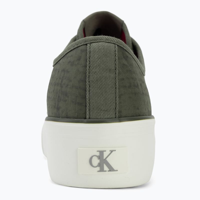 Dámské boty Calvin Klein HW0HW02970 Vulc Flatf Laceup Ripst deep lichen green/pink yarrow 6