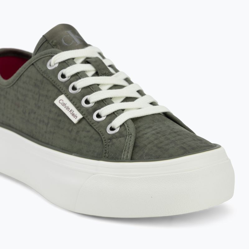 Dámské boty Calvin Klein HW0HW02970 Vulc Flatf Laceup Ripst deep lichen green/pink yarrow 7