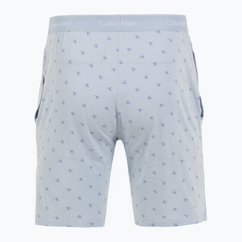 Pánské pyžamo Calvin Klein LV00NM2900 breezy blue top w/diamond logo 7