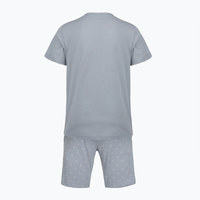 Pánské pyžamo Calvin Klein LV00NM2900 misty grey top /diamond logo misty 2