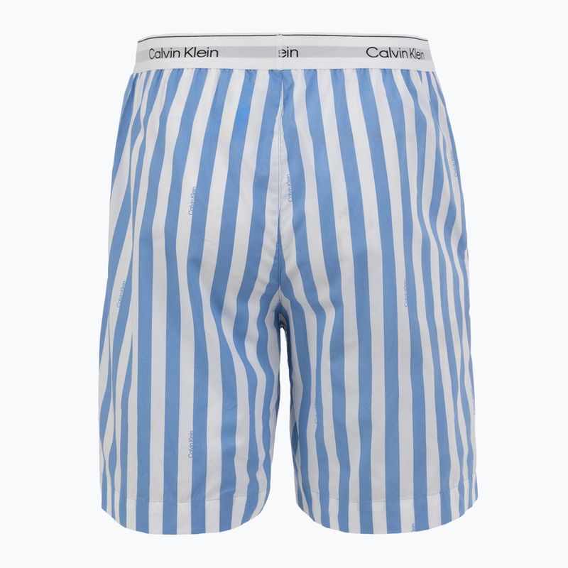 Pánské pyžamo Calvin Klein LV00NM2903 classic white top/vertical boardway 7