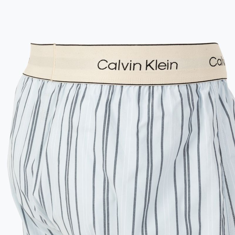 Boxerky Calvin Klein LV00NM2945 Boxer Trad Majorca Stripe Breezy Blue 3