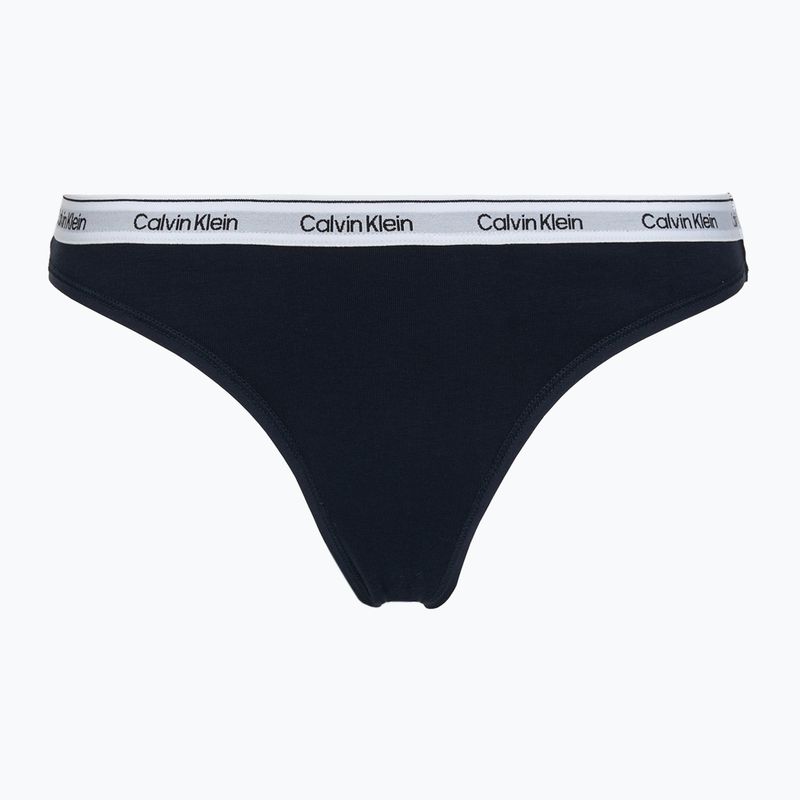 Dámské tanga Calvin Klein LV00QD5209 Thong 3 pairs shoreline/snow heather/pear sorbe 4