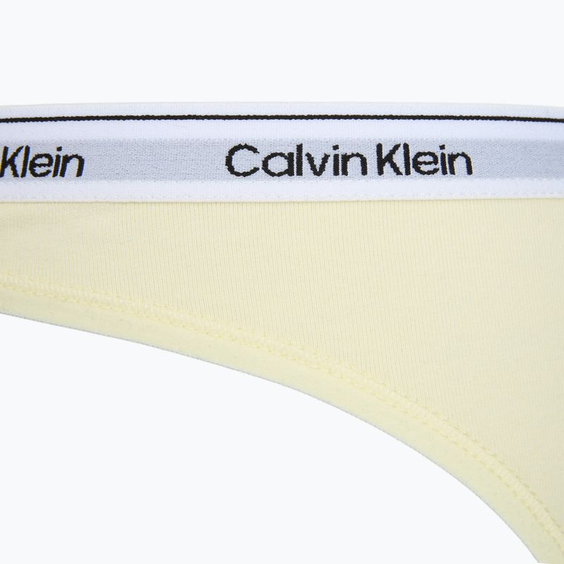 Dámské tanga Calvin Klein LV00QD5209 Thong 3 pairs shoreline/snow heather/pear sorbe 6