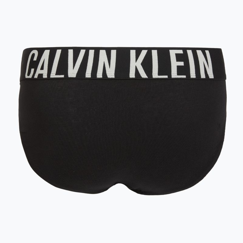 Pánské slipy Calvin Klein 000NB3607A Hip Brief 3 pairs black w/oatmeal logo/black w/age 5