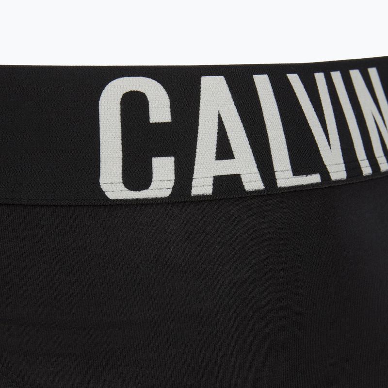 Pánské slipy Calvin Klein 000NB3607A Hip Brief 3 pairs black w/oatmeal logo/black w/age 6