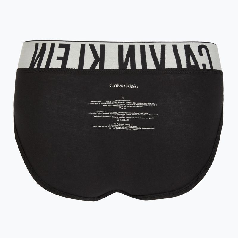 Pánské slipy Calvin Klein 000NB3607A Hip Brief 3 pairs black w/oatmeal logo/black w/age 7
