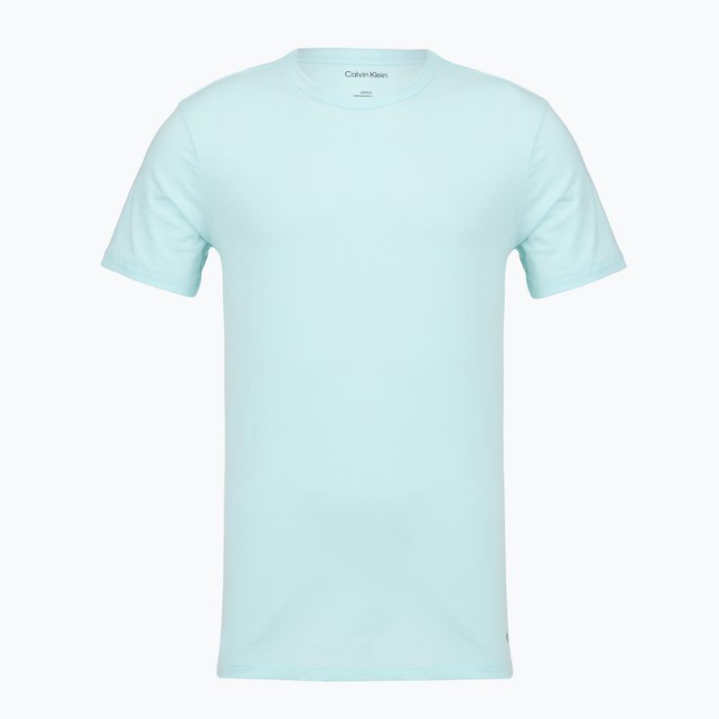 Pánské tričko Calvin Klein LV00NB4185 Crew Neck 3 pcs. black in sea spray emb/sea spray in 2