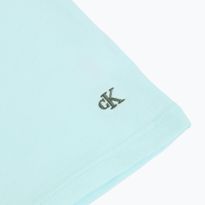 Pánské tričko Calvin Klein LV00NB4185 Crew Neck 3 pcs. black in sea spray emb/sea spray in 4