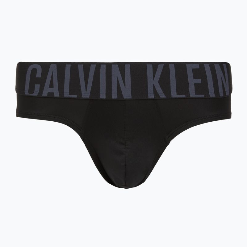 Pánské slipy Calvin Klein 000NB3610A Hip Brief 3 pairs black w/ombre blue logo/black w/c 5