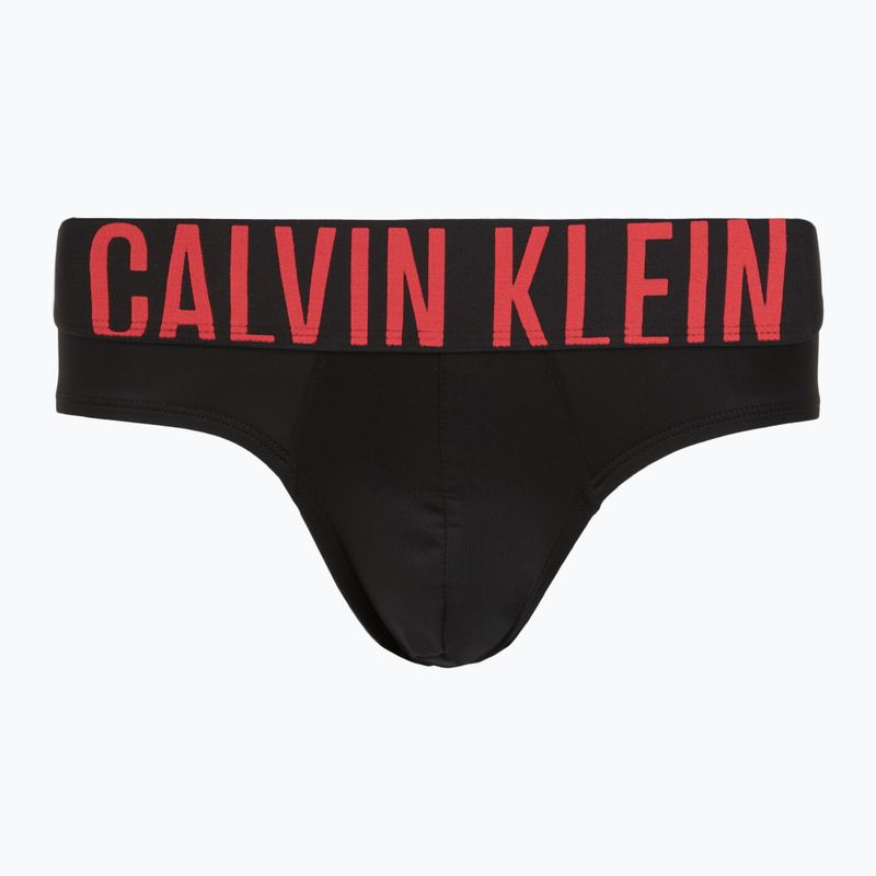 Pánské slipy Calvin Klein 000NB3610A Hip Brief 3 pairs black w/ombre blue logo/black w/c 6