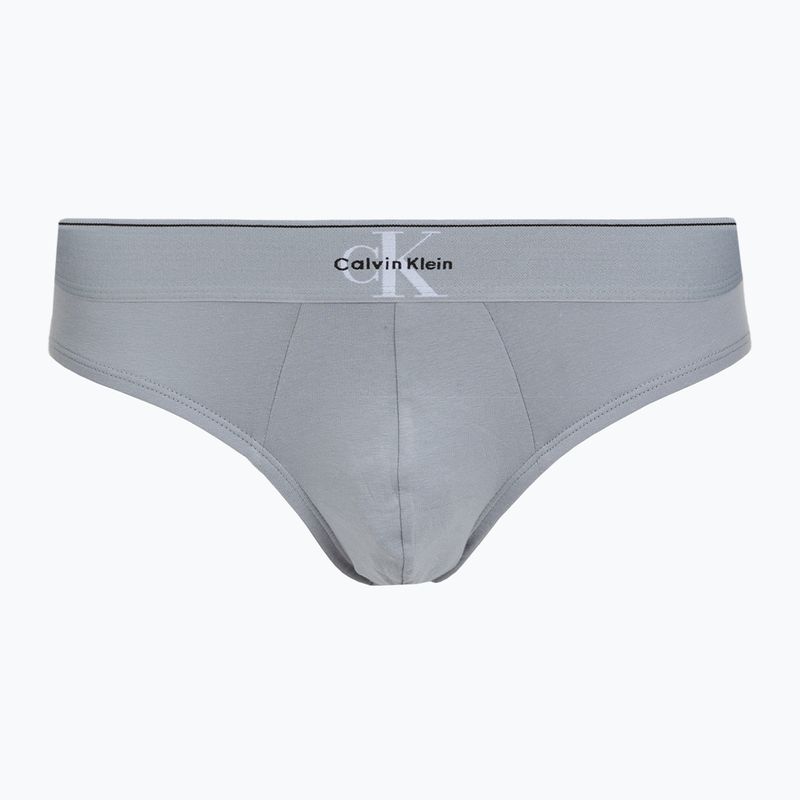 Pánské slipy Calvin Klein LV00NB4471 Hip Brief 3 pairs black/misty grey/white 3