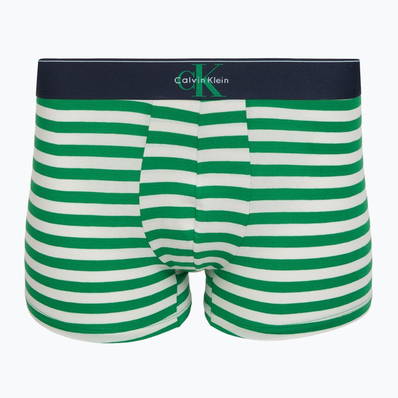 Pánské boxerky Calvin Klein LV00NB4472 Trunk 3 pairs shoreline/mardi gras green/cent s 3