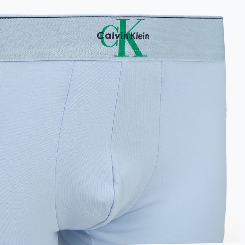 Pánské boxerky Calvin Klein LV00NB4472 Trunk 3 pairs shoreline/mardi gras green/cent s 6