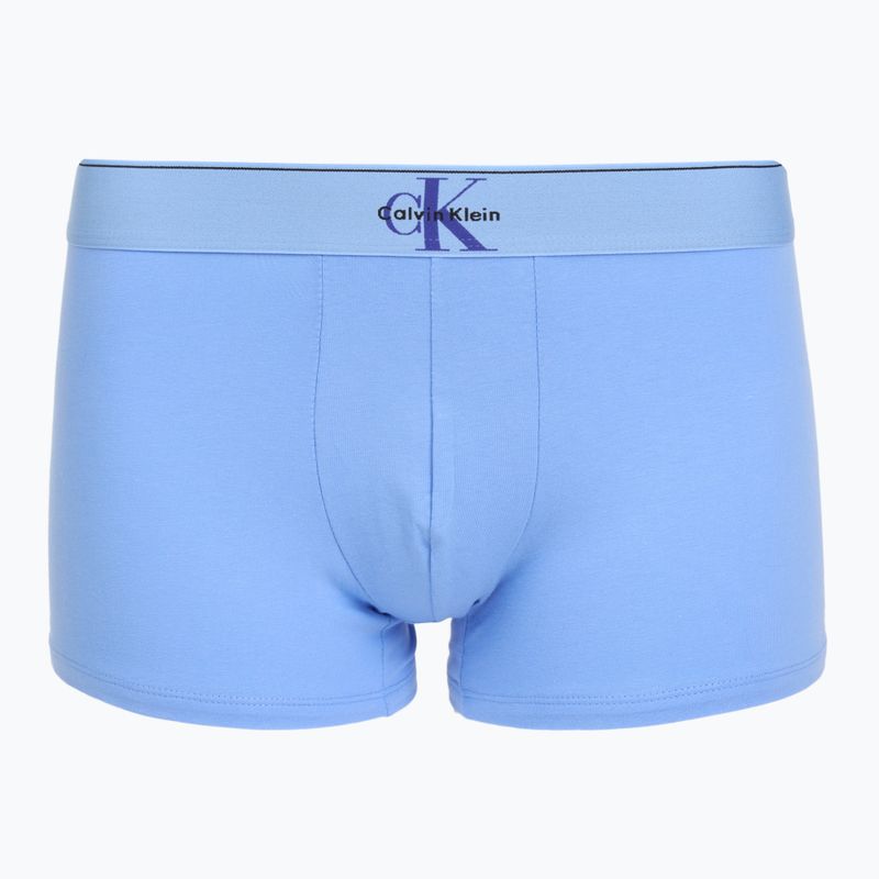 Pánské boxerky Calvin Klein LV00NB4472 Trunk 3 pairs black w/blue river fog/blue river 2