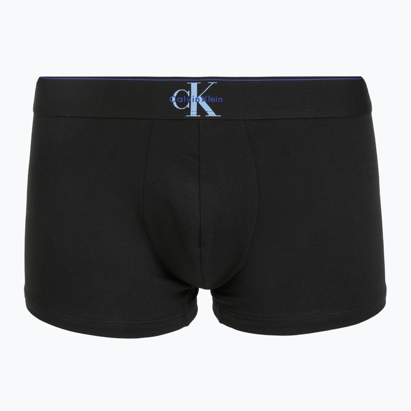 Pánské boxerky Calvin Klein LV00NB4472 Trunk 3 pairs black w/blue river fog/blue river 6