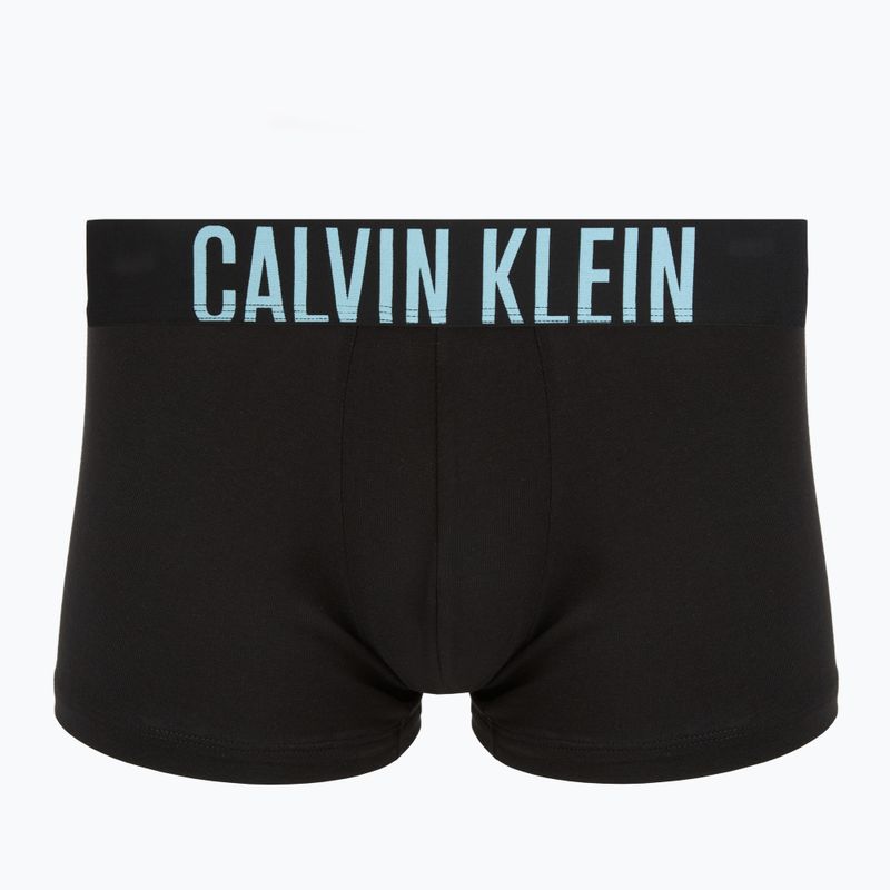 Pánské boxerky Calvin Klein 000NB3608A Trunk 3 pairs black with harbor mist logo/ black with 3