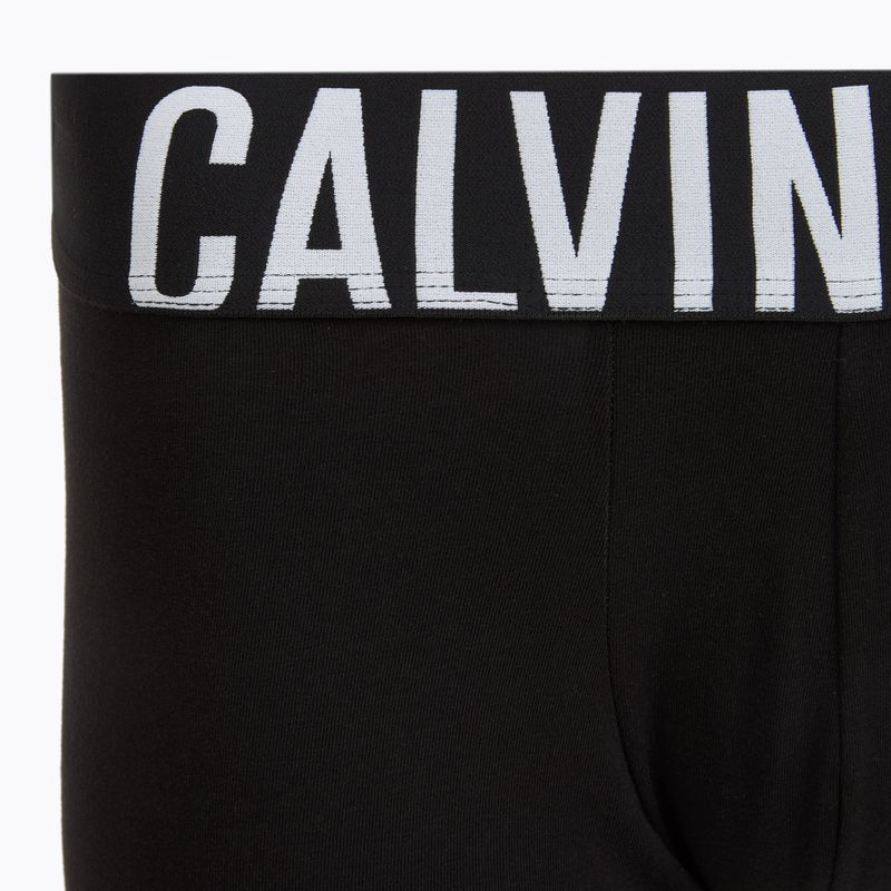 Pánské boxerky Calvin Klein 000NB3608A Trunk 3 pairs black with harbor mist logo/ black with 5